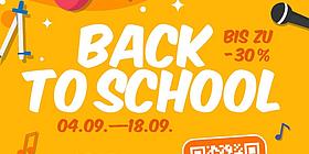 Werbung der Wien Ticket für back to school Aktion auf orangem Hintergrund