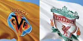 Die Flaggen von Villareal und Liverpool