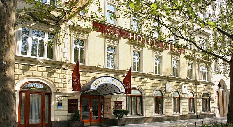 Das Bild zeigt die Fassade des Austria Classic Hotel Wien. 
