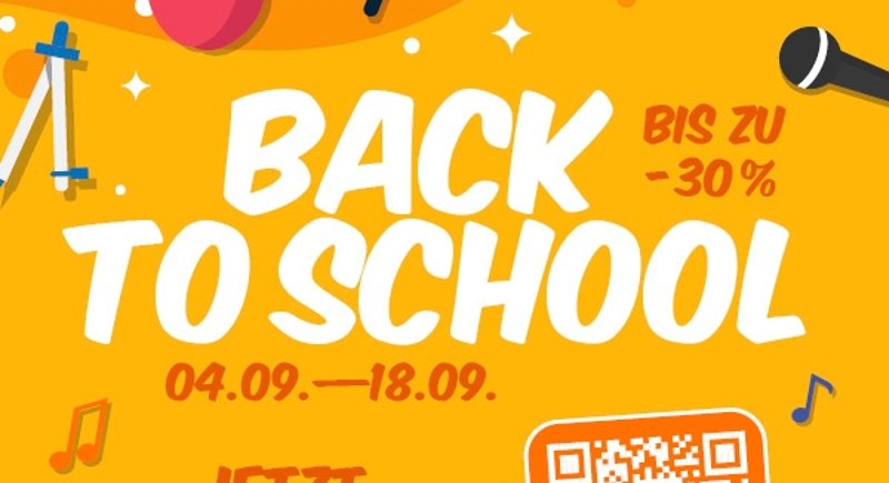 Werbung der Wien Ticket für back to school Aktion auf orangem Hintergrund