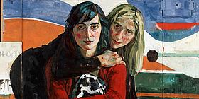 Gemälde von zwei jungen Frauen