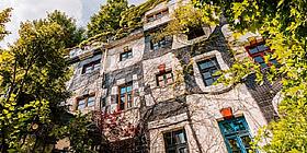Fassade des Kunst Haus Wien, Hundertwasser