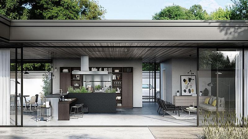 Hier ein weiteres Beispiel mit dem treffenden Namen "Urban". Die Wohnküche vom deutschen Design Award Winner 2016 SieMatic.
