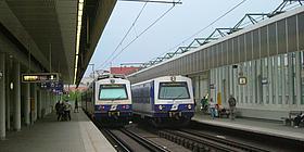 S-Bahnen in einer Station