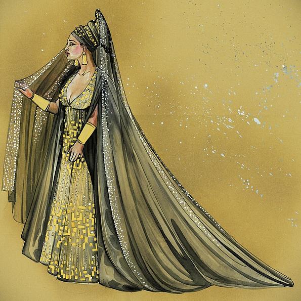Kostümskizze der Figur Aida