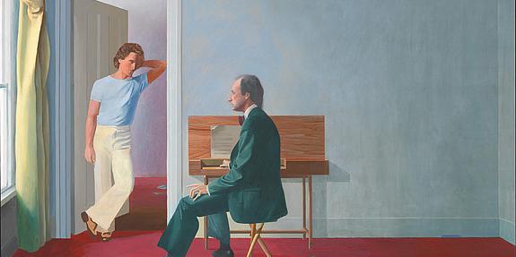 David Hockney: George Lawson and Wayne Sleep, 1972–1975. Acryl auf Leinwand