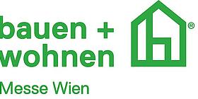logo grün weiß bauen wohnen messe wien