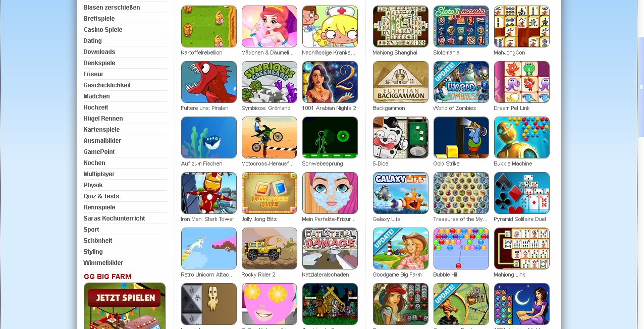 Dutzende Icons für Online Spiele