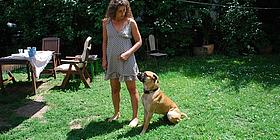 Dana Weinmann mit Hund