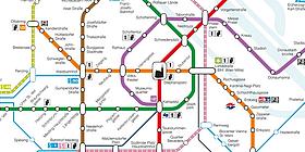 U Bahn Netzplan der Stadt Wien