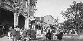 Schwarz-weiß Foto des Wiener Praters aus den 1920er Jahren