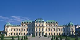 Frontalansicht des Oberen Belvedere in Wien