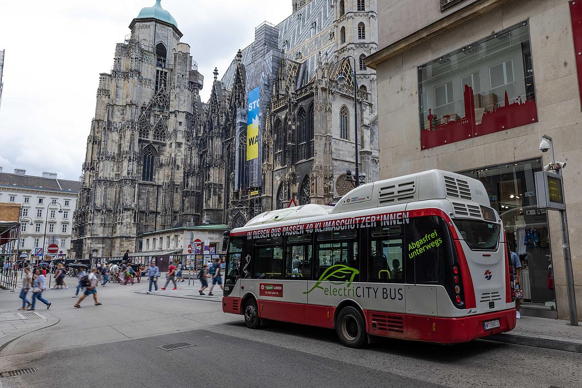 E-Bus in der Wiener Innenstadt