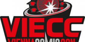 VIECC, Vienna Comic Con Logo in rot-grau