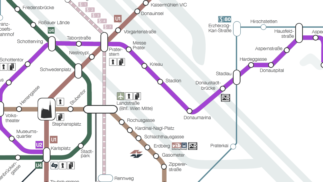 U2 Netzplan Wiener Linien