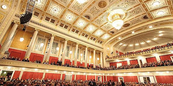 Innenaufnahme großer Saal Konzerthaus Wien.