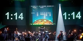 Space Invaders auf der Bühne mit Orchester bei Video Games Live
