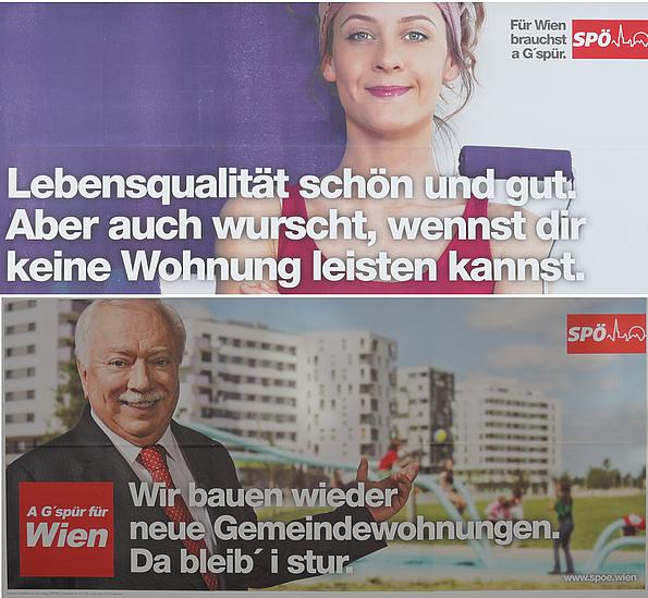 SPÖ Wahlplakat zur Wien Wahl