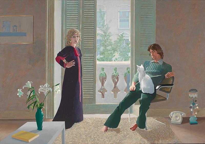 David Hockney: Mr. and Mrs. Clark and Percy, 1970-1971. Acryl auf Leinwand.