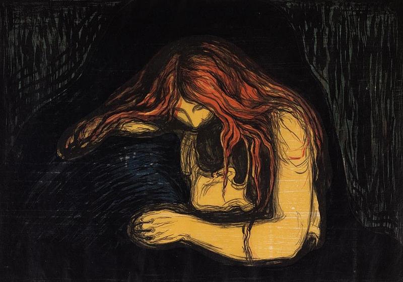 Edvard Munch Vampir, 1895/1902-1914 Privatsammlung  Courtesy Galleri K, Oslo  