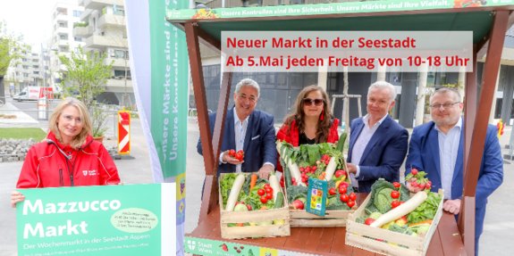 Eröffnung eines neuen Marktes in Wien, wichtige Personen waren anwesend
