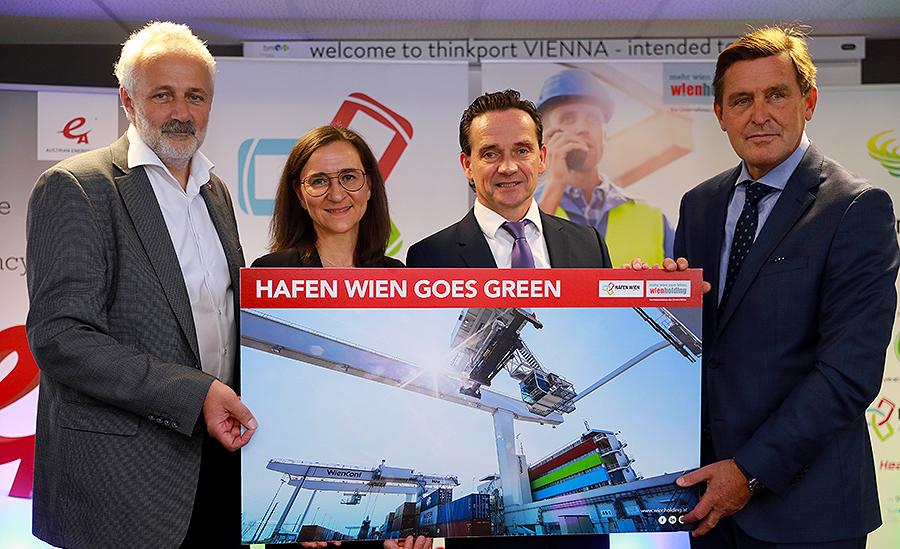 Pressekonferenz Hafen Wien, wichtige Akteuere