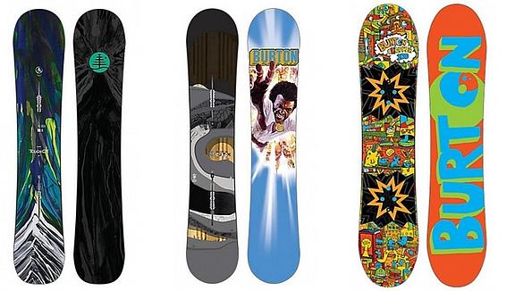 3 verschiedene Snowboards von Burton