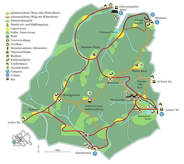 Karte Lainzer Tiergarten