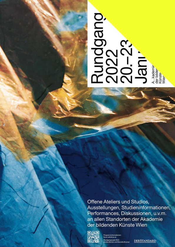 Werbeplakat Rundgang 2022 der Akademie der bildenden Künste
