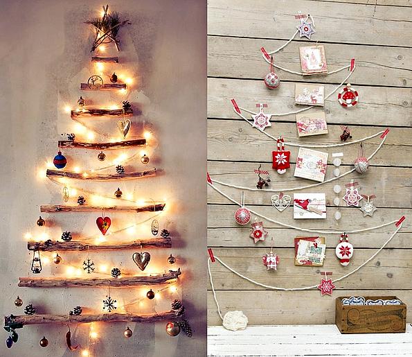Weihnachtsbaum-Alternative zum an dei Wand hängen.