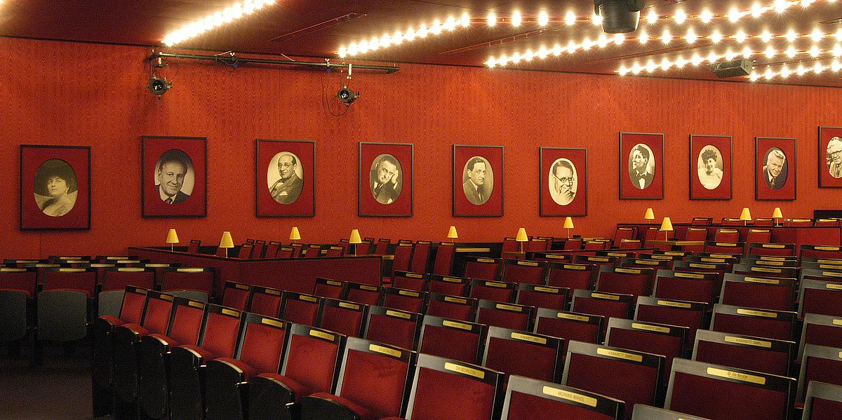 Zuschauerraum im Theatersaal des Kabarett Simpl