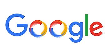 Google Logo auf weißem Hintergrund