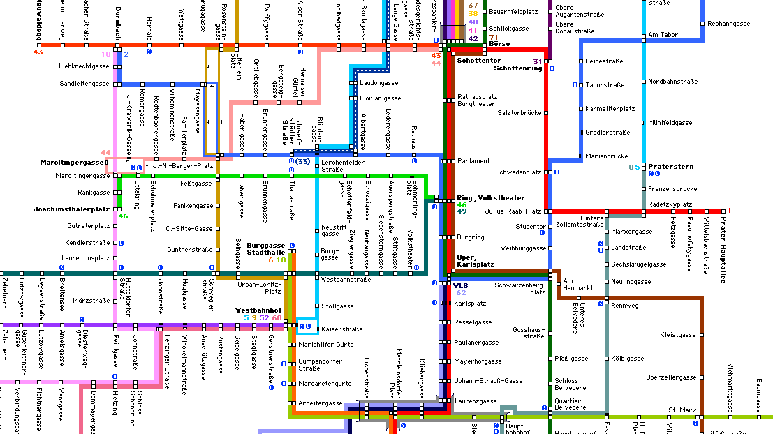 Straßenbahnnetz Wien