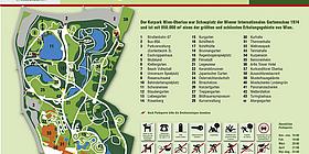Eine Karte vom Kurpark Oberlaa