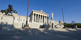 Das Wiener Parlament auf der Ringstraße