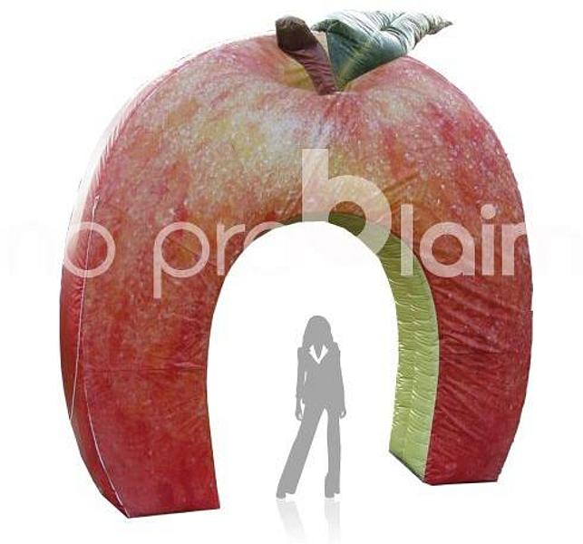 aufblasbarer Bogen als Werbemittel in Form eines Apfels