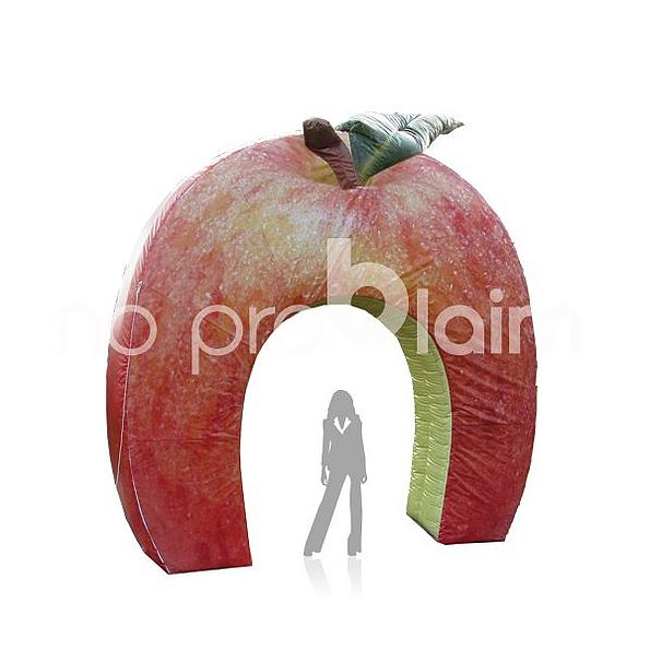 aufblasbarer Bogen als Werbemittel in Form eines Apfels
