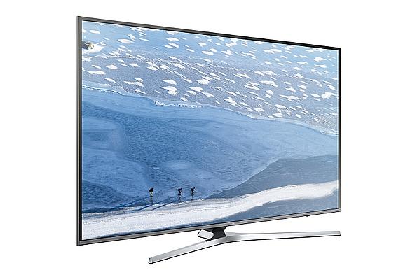 Fernseher von SAMSUNG 55" Flat UHD Smart TV KU6450 aus der Schräge