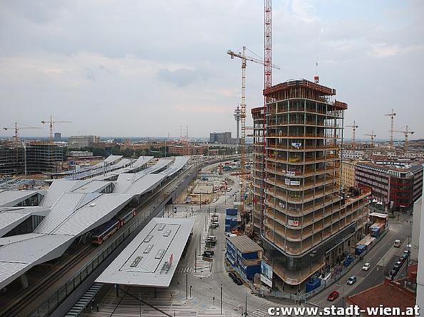 Bauarbeiten am Wiener Hauptbahnhof