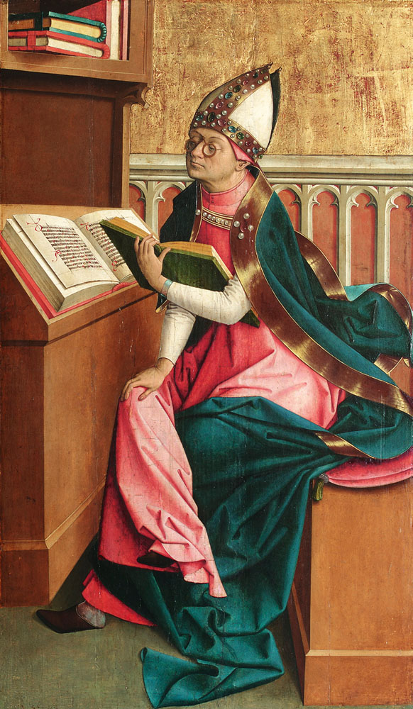 Bild aus der Sammlung Mittelalter des Belvedere Museums, zeigt Hl. Ambrosius