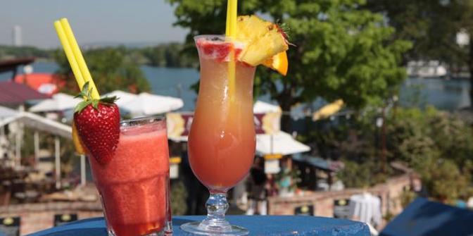 Cocktails auf der Donauinsel