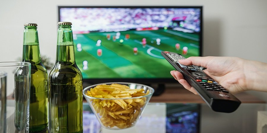 TV Übertragung eines Fußballspiels