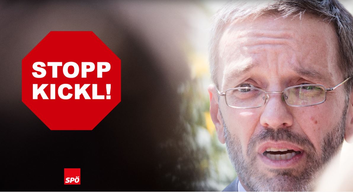 Petition gegen Innenminiser Kickl von der SPÖ initiiert 