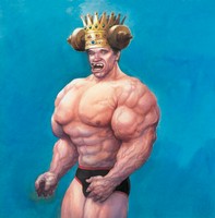 ©Manfred Deix: Schwarzenegger als Boybuilder-König