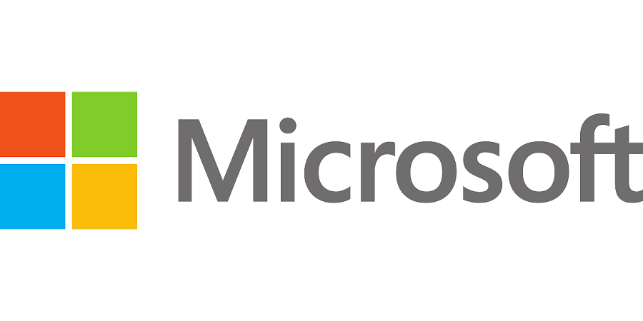 Logo von Microsoft auf weißem Hintergrund