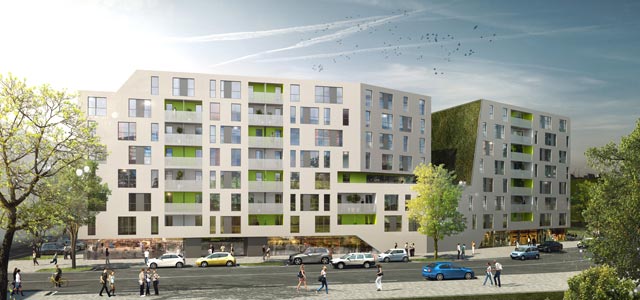 Beispielbild Smart-Wohnbauprojekt Sonnwendviertel Wien
