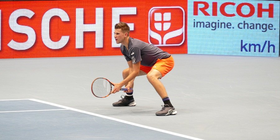 Dominik Thiem am Tennisplatz Wien Stadthalle