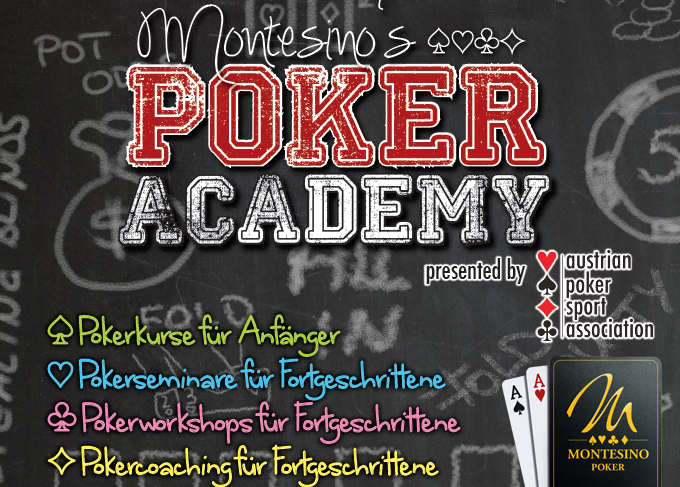 Flyer für Pokerkurse im Montesino Wien