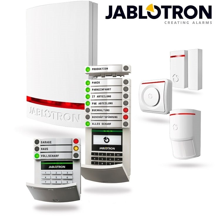 Alarmanlage Zentrale, Fernbediehnung und Sensor, Jablotron JA-101/106: