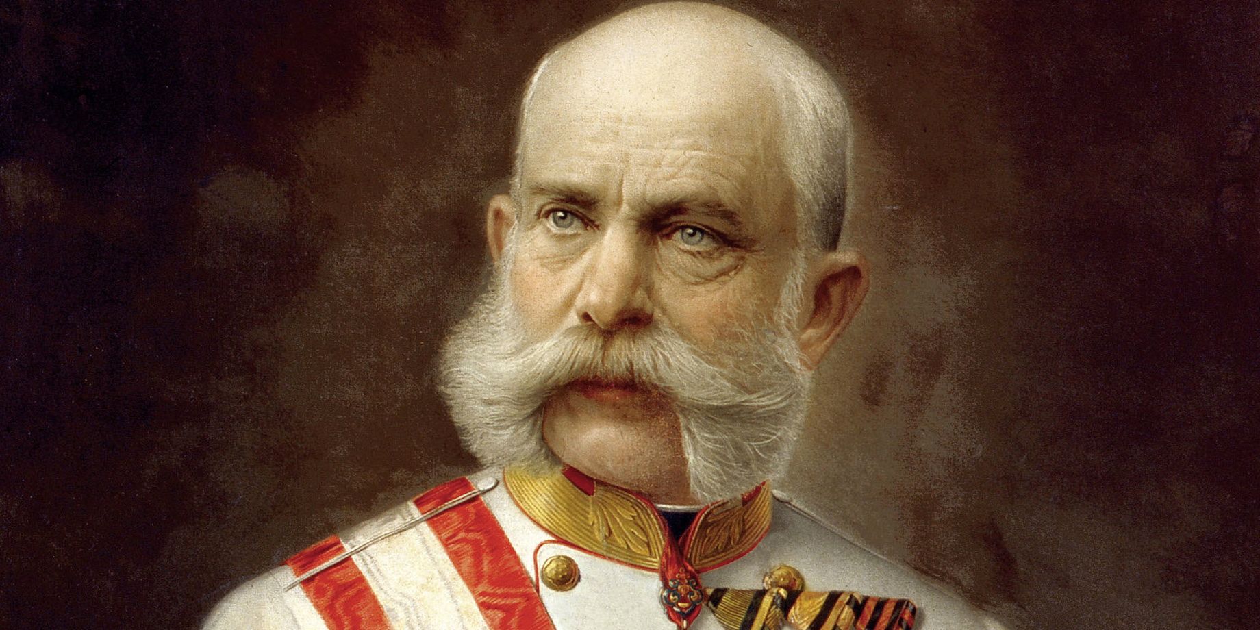 Kaiser Franz Josef (1830-1916) auf einem Gemälde (Ausschnitt) in hohem Alter